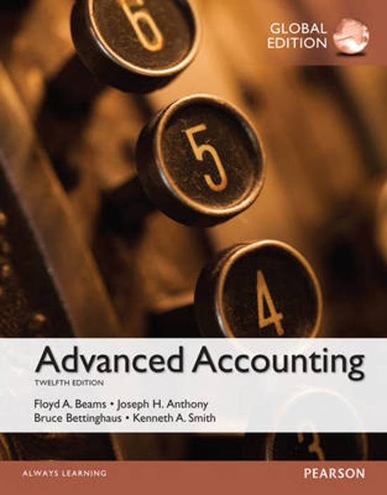 Beams: Advanced Accounting, Global Edition
