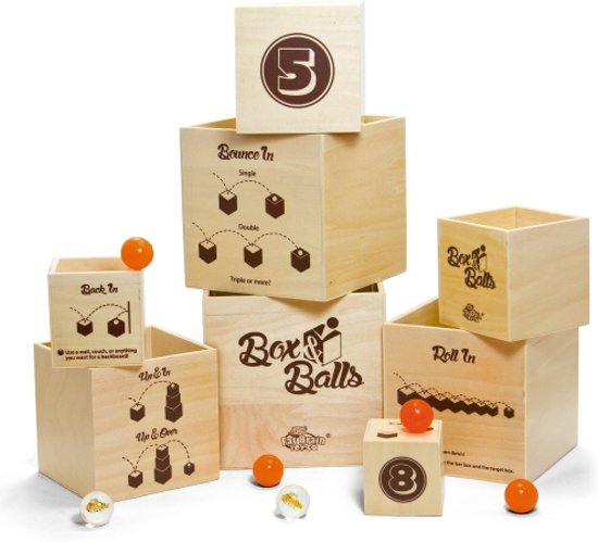 Afbeelding van het spel Imaginarium BOX & BALLS - Houten Blokken met Stuiterballen