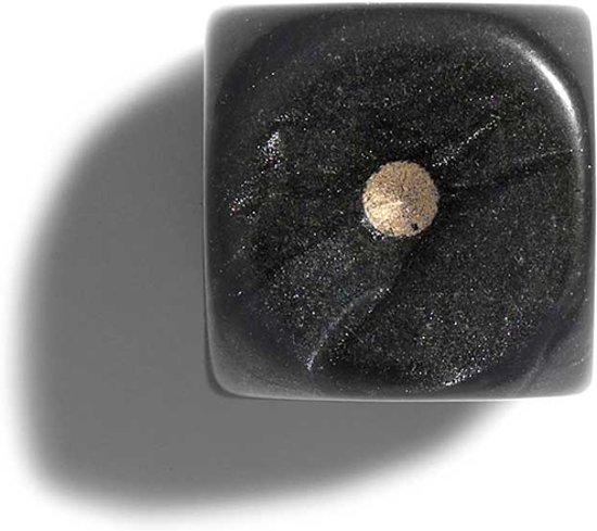 Afbeelding van het spel Philos parelmoer zwart dobbelstenen 12mm