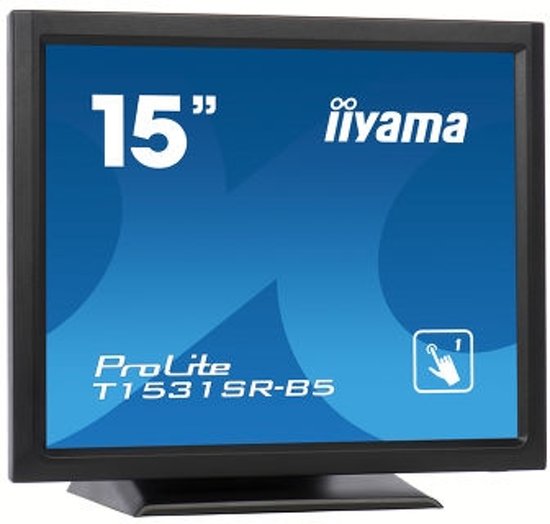 iiyama ProLite T1531SR-B5 15'' 1024 x 768Pixels Zwart touch screen-monitor