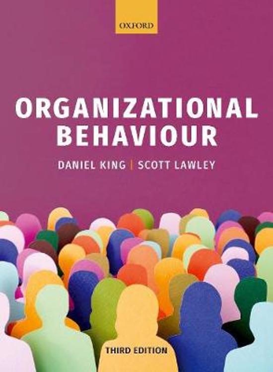 Organizational Behaviour samenvatting hoofdstuk 2, 3, 4, 5, 6, 7, 9, 10
