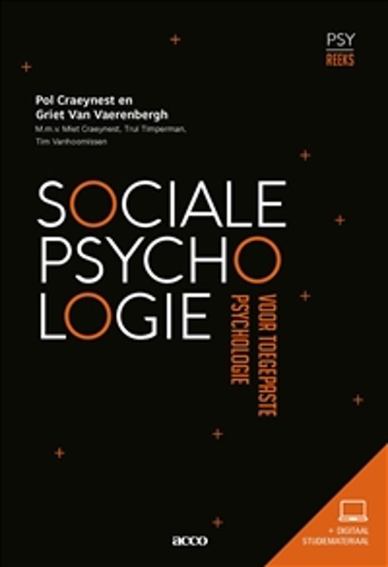 Samenvatting Sociale Psychologie - geslaagd 1e zit