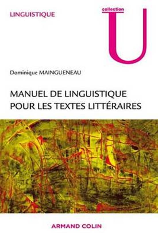Manuel de linguistique pour le texte littéraire