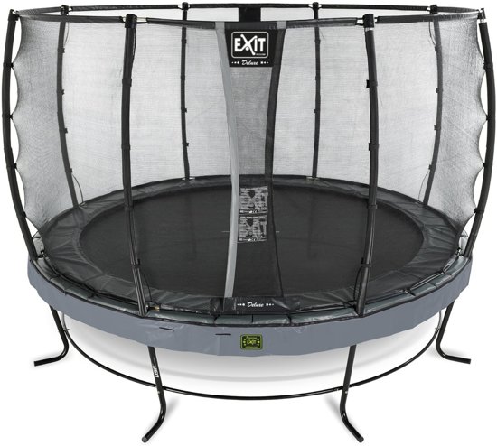 EXIT Elegant Premium trampoline ø427cm met veiligheidsnet Deluxe - grijs