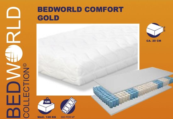 Bedworld Comfort Gold Matras 140x200 Stevig