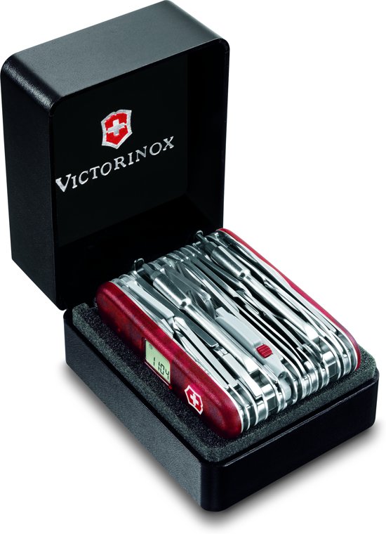 Victorinox Swiss Army Champs Mulitool - 80 Functies - Transparant Rood
