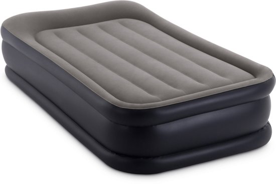 Intex Deluxe Pillow Rest Airbed Twin Dark Grey
