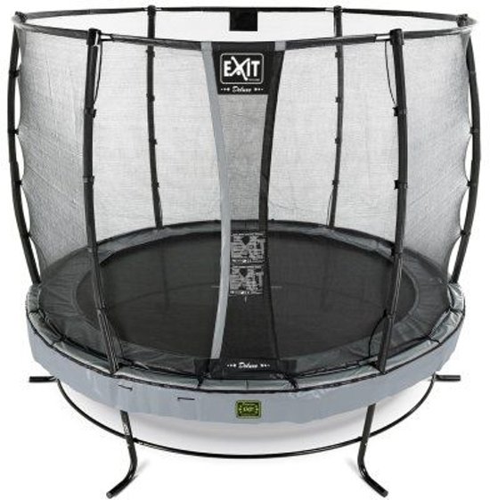 EXIT Elegant Premium trampoline ø305cm met veiligheidsnet Economy - grijs