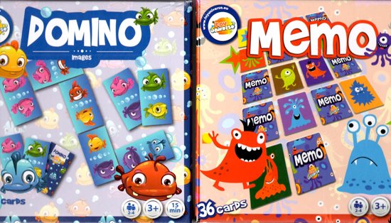 Afbeelding van het spel memo- domino set kinderen + 3 jaar