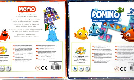 Thumbnail van een extra afbeelding van het spel memo- domino set kinderen + 3 jaar