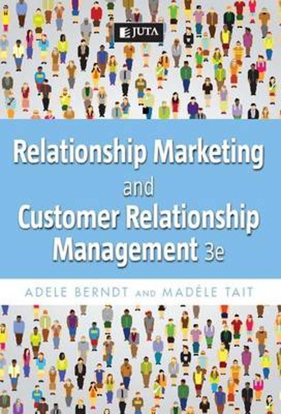 Relationship marketing and customer relationship management