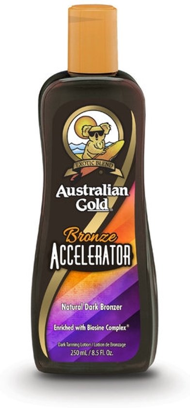 Foto van Australian Gold Bronze Accelerator tanning lotion - 250 ml