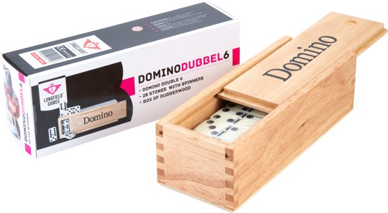 Afbeelding van het spel Longfield Games Domino Dubbel 6 Groot In Kist