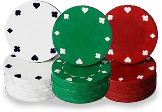 Thumbnail van een extra afbeelding van het spel Poker Chips - 100 Stuks