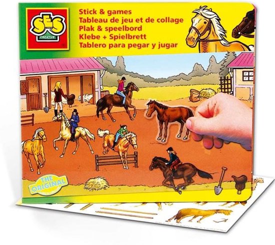 Afbeelding van het spel Plak & speelbord, ponyclub