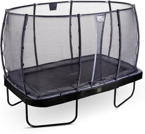 EXIT Elegant Premium trampoline 244x427cm met veiligheidsnet Deluxe - zwart