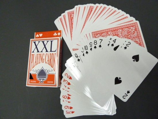 Thumbnail van een extra afbeelding van het spel Out of the Blue Jumbo XXL - Speelkaarten - XXL Speelkaarten