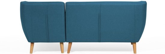 Beliani Bank blauw, sofa, hoekbank, gestoffeerd, MOTALA