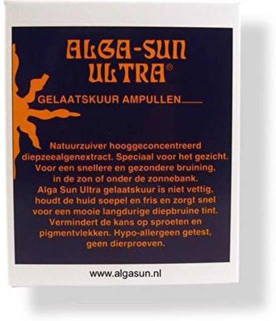 Foto van Algasun Ultra Gelaatskuur - Ampullen - 5 x 2 ml - Zonnebrand crème