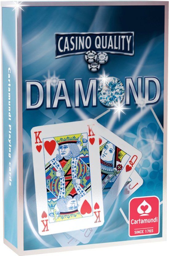 Afbeelding van het spel Bridge Diamond Speelkaarten - Engelse voorkanten - Blauw / Rood - Casino Kwaliteit