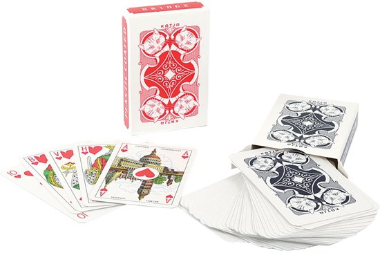 Afbeelding van het spel Katja Speelkaarten rood + zwart | 2 pakjes