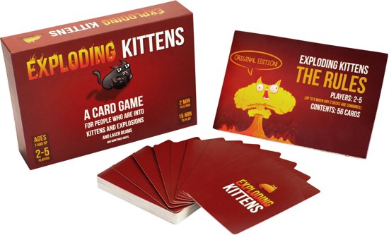 Thumbnail van een extra afbeelding van het spel Exploding Kittens (Original Edition) - Engelstalig kaartspel