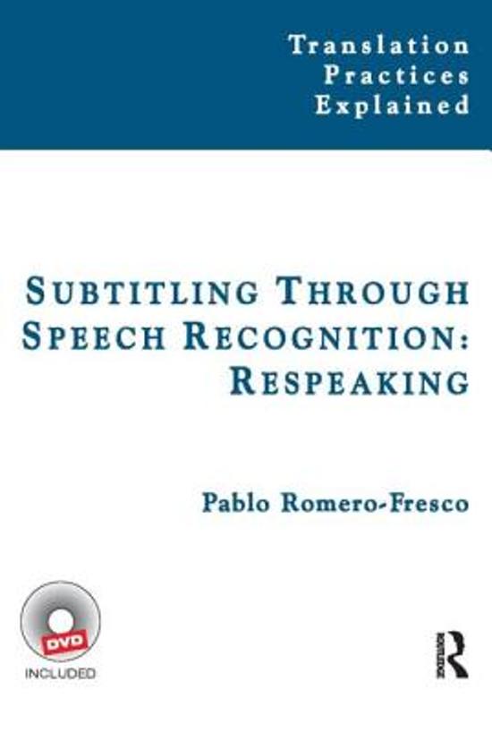 Guest lecture Pablo Romero Fresco: Respeaking