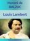 Louis Lambert, La Comédie humaine (Études philosophiques) - Honoré de Balzac
