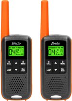 Alecto FR-225 Set van twee walkie robuuste talkies - Tot 7 kilometer bereik - Spatwaterdicht/Oranje