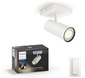 Philips Hue - Buratto - White Ambiance - opbouwspot - 1 lichtpunt - wit - incl DIM switch
