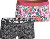 jongens Onderbroek Bjorn Borg - Meisjes 2-pack Mini Boxershorts Zwart / Wit Print-146 7321463552992