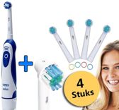 Oral-B tandenborstel - AdvancePower - elektrische tandenborstel - tandenborstel op batterij - inclusief 4 basic opzetborsteljes geschikt voor Oral-B