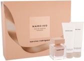 Narciso Rodriguez Narciso Poudrée Giftset - 50 ml eau de parfum spray + 75 ml showercream + 75 ml bodylotion - cadeauset voor dames