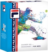 FILA - Geschenkset Mannen - Deodorant 150ml + Showergel 300ml + Armband