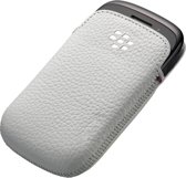 Blackberry tasje - leder - wit - voor Blackberry Curve 9320