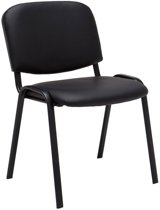 Clp Bezoekersstoel, wactkamerstoel, conferentiestoel KEN - stapelbare stoel - Zwart