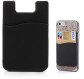 Zwarte kaarthouder - Hoesje - Pashouder - Mobiel - Telefoon - voor zowel Apple iPhone als Android Samsung