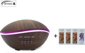 Zentastic Aroma luchtbevochtiger - 500 ml inhoud - Lavendel geurolie inbegrepen - Met sfeervolle LED verlichting - Diffuser – Humidifier – Geurverspreider