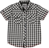 jongens Blouse Losan Outlet Jongeskleding - Zwart wit geruit overhemd - Z5-09 -maat 128 7081012435946