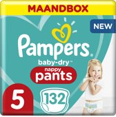 Pampers Baby-Dry Pants Luierbroekjes - Maat 5 (12-17 kg) - 132 stuks - Maandbox