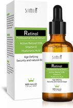 Actieve Retinol Serum - Met Vitamine E & Hyaluronzuur - Gezichtsserum - Collageen - Anti Aging - Celvernieuwing - Anti-Acne - Tegen Mee-eters en Grove Poriën - Tegen Pigmentvlekken - 30ml