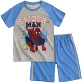 jongens Korte broek Spiderman-T-shirt-en-bermuda-blauw-maat-128 4056085725549