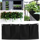 AA Commerce Horizontale Plantenhanger Balkon - horizontale plantenzak – horizontale moestuin – hangende tuin - 4 zakken