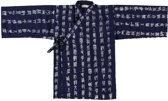 jongens Blouse Lucky Wang NY Jongens Kimono Blauw met Tekens ls - LW8 - Maat 92 7091029389170
