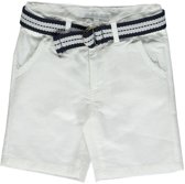 jongens Korte broek Losan Chic  Jongenskleding - Witte korte broek met riem linnen - Z18-30 - Maat 92 7081017085504