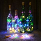 RGB LED Fles verlichting met batterijen - Kurk met lampjes in het koperdraad - Voor decoratie en feestjes