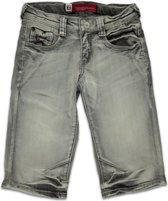jongens Korte broek Blue Rebel Jongens Jeans short ROCKY illusion wash - Grijs - Maat 98 8717529975437