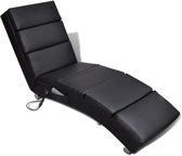 Elektrische massage ligstoel (zwart)