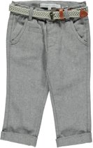jongens Broek Losan Chic Baby Jongenskleding - bruine linnen broek met riem - Z18-32 - Maat 68 7081012865736