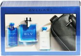 Bvlgari Blv (Bulgari) -- - Gift Set 100 ml Eau De Toilette Spray + 2.5 oz After Shave Balm 75 ml Shower Gel + Pouch Herenparfum